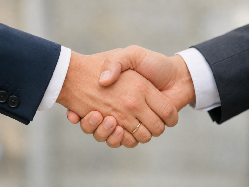 Shaking hands